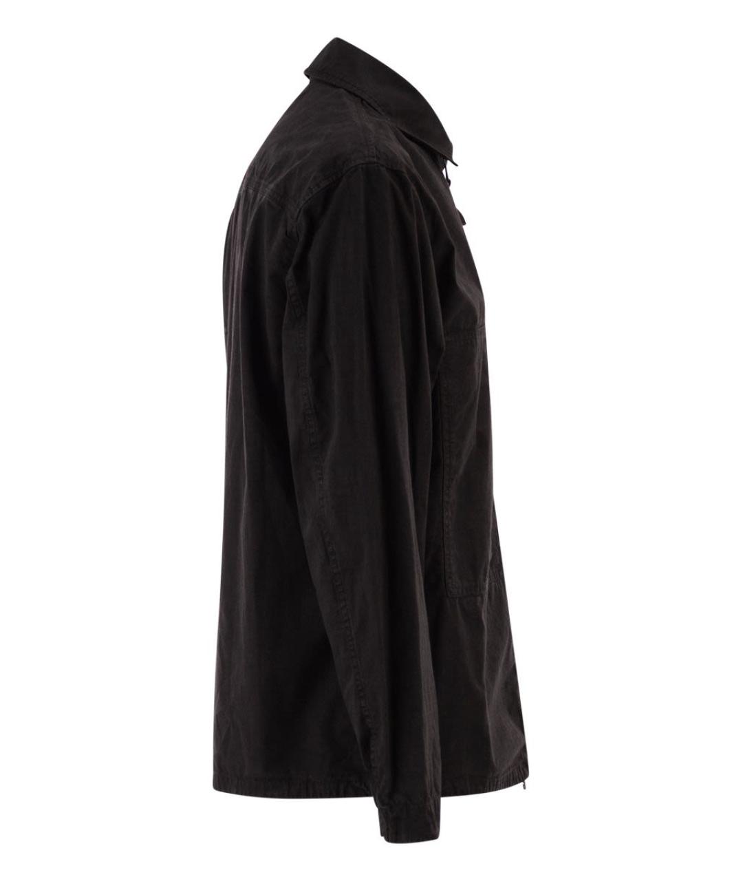 STONE ISLAND Черная хлопковая куртка, фото 3