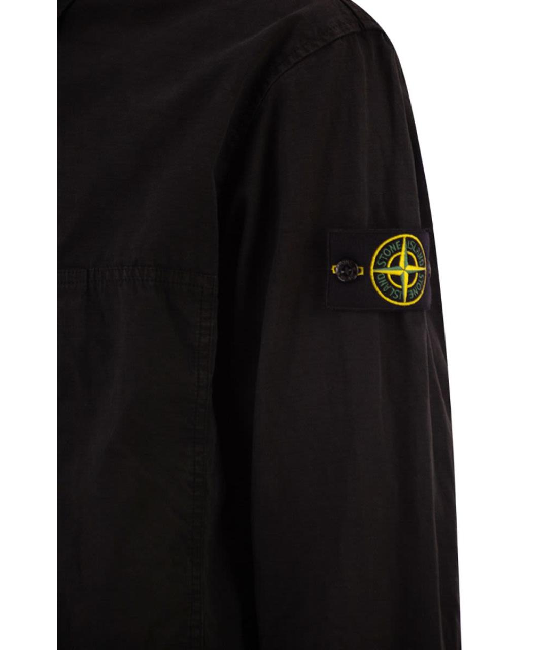 STONE ISLAND Черная хлопковая куртка, фото 4