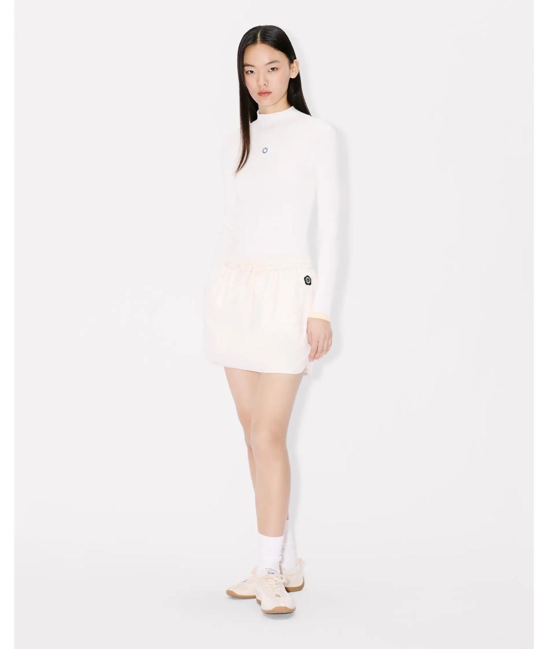 KENZO Белая полиэстеровая юбка мини, фото 2