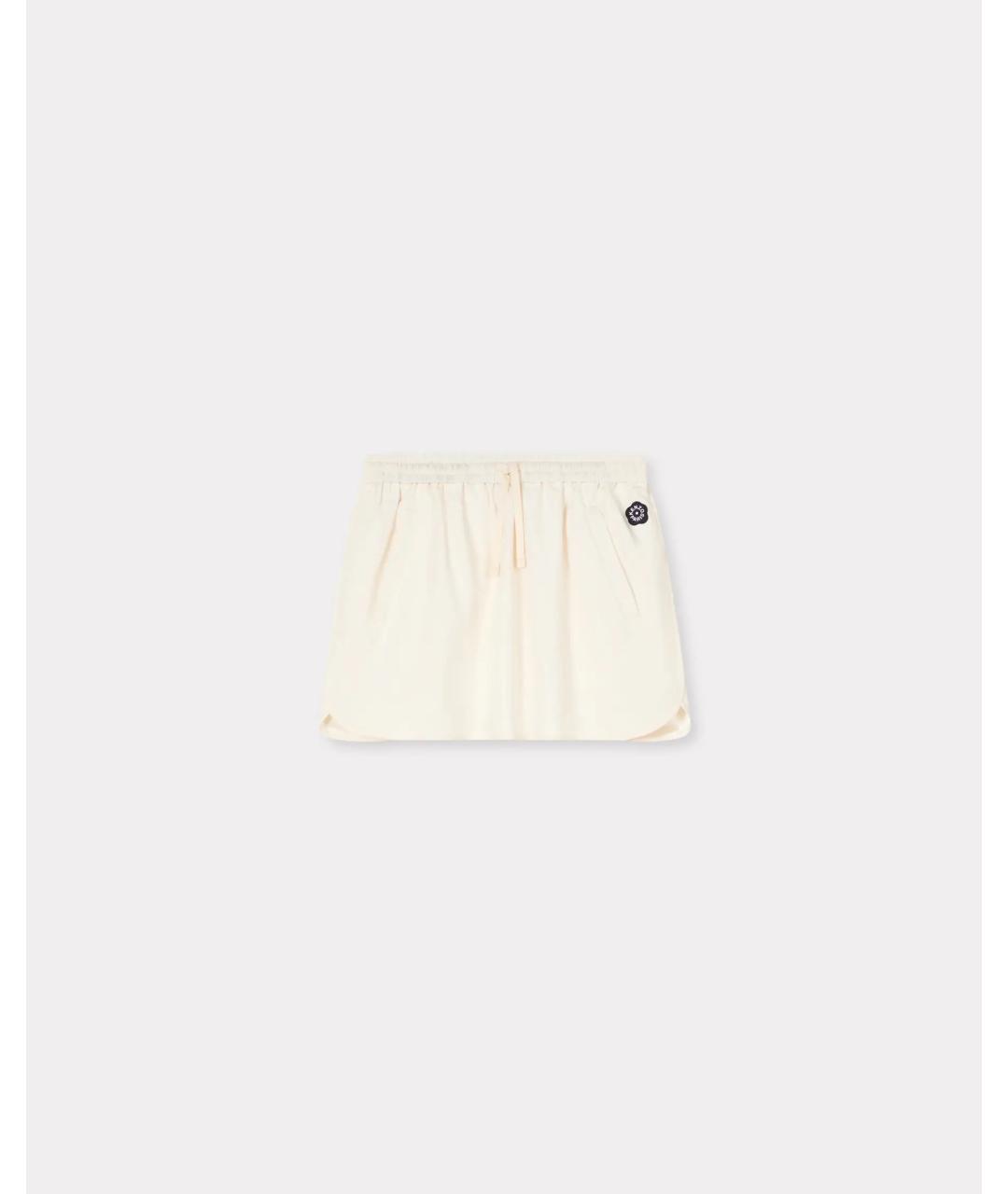 KENZO Белая полиэстеровая юбка мини, фото 6