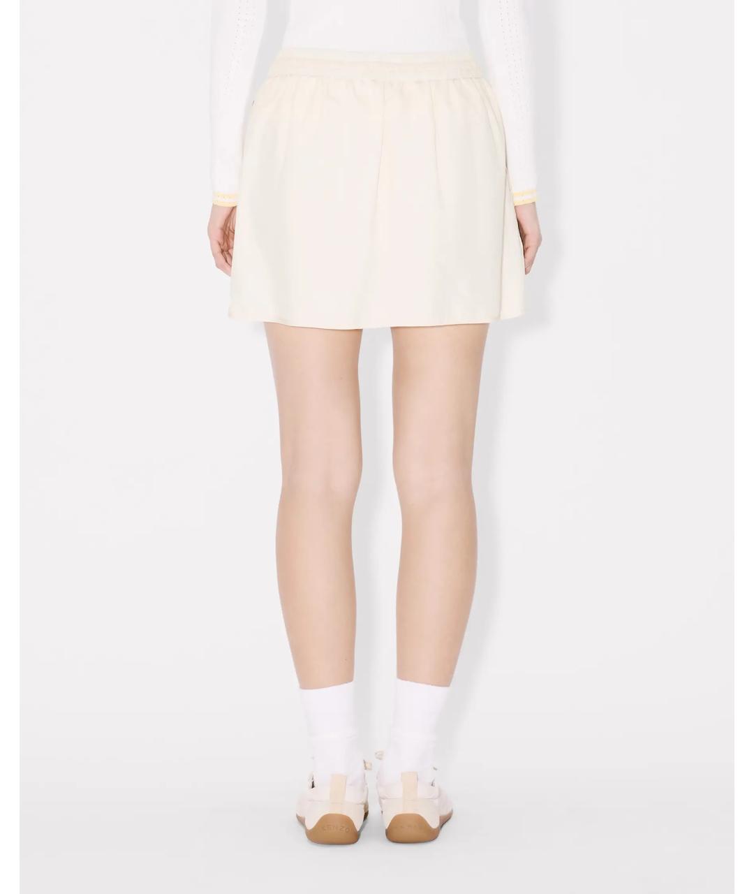 KENZO Белая полиэстеровая юбка мини, фото 4