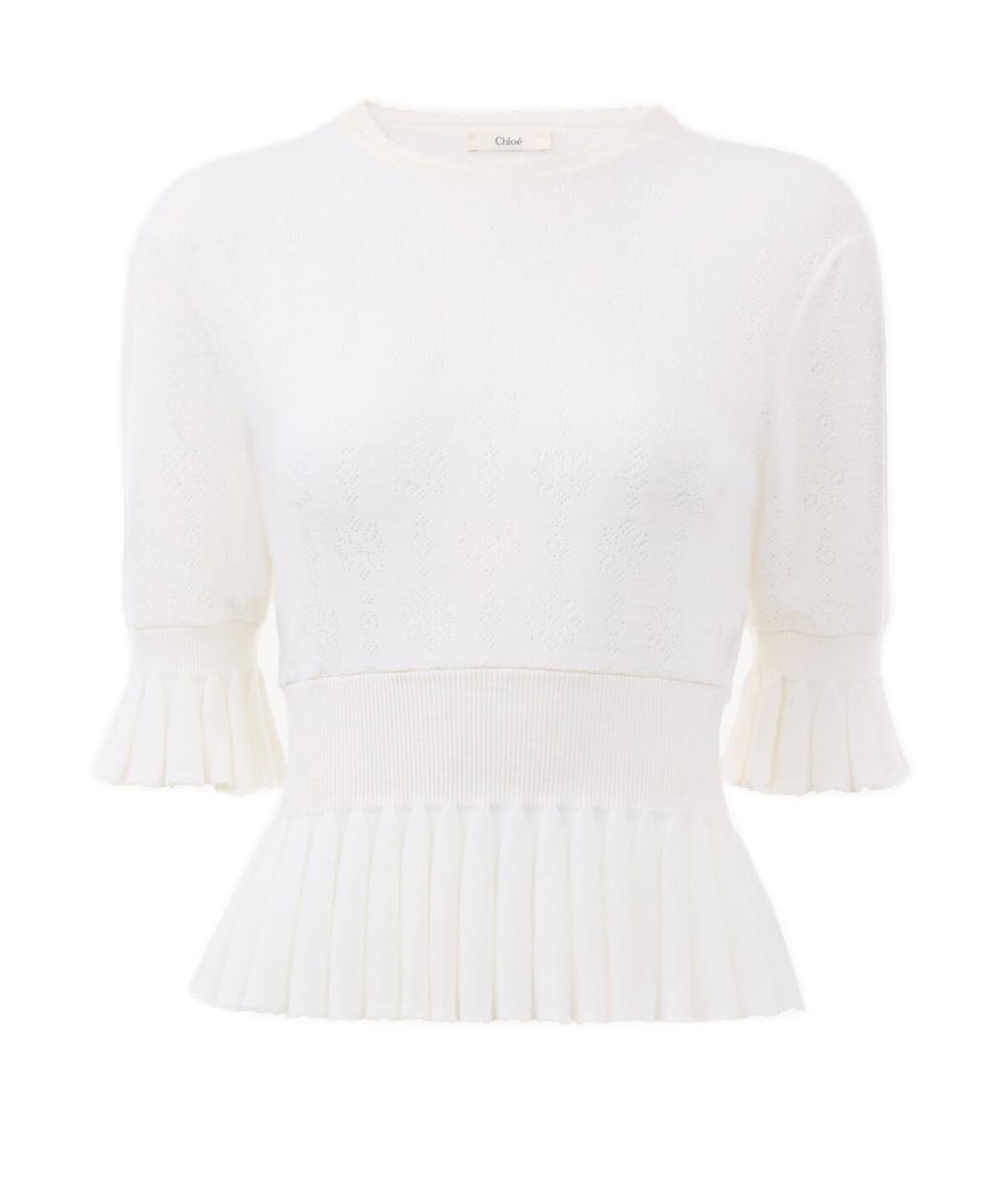 CHLOE Белый шерстяной джемпер / свитер, фото 1