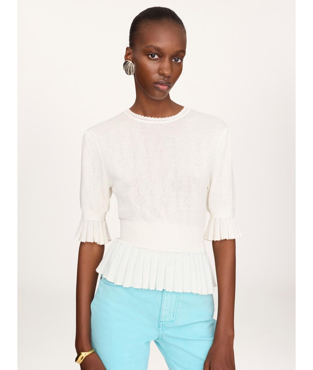 CHLOE Белый шерстяной джемпер / свитер, фото 3