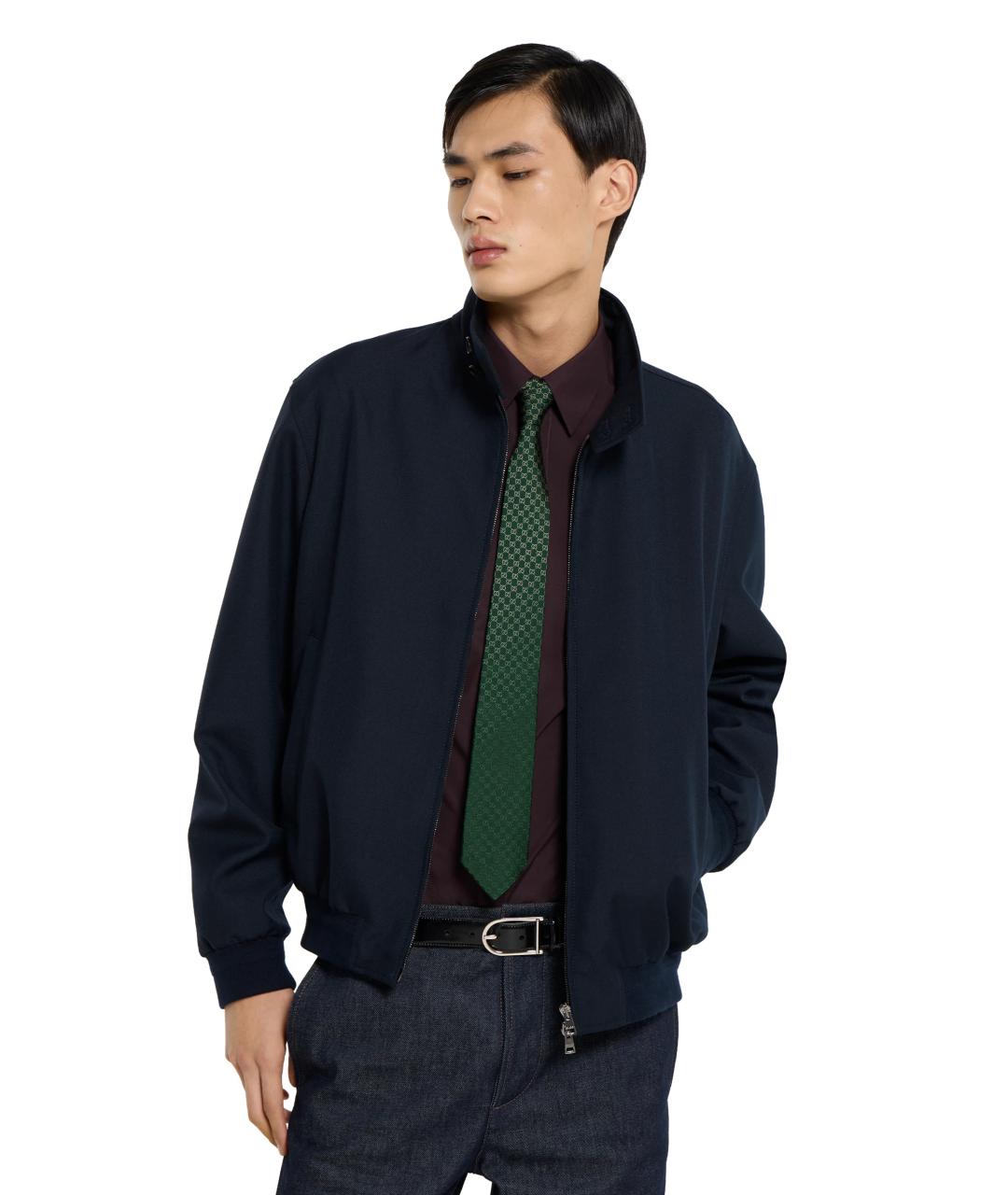 GUCCI Зеленый шелковый галстук, фото 2