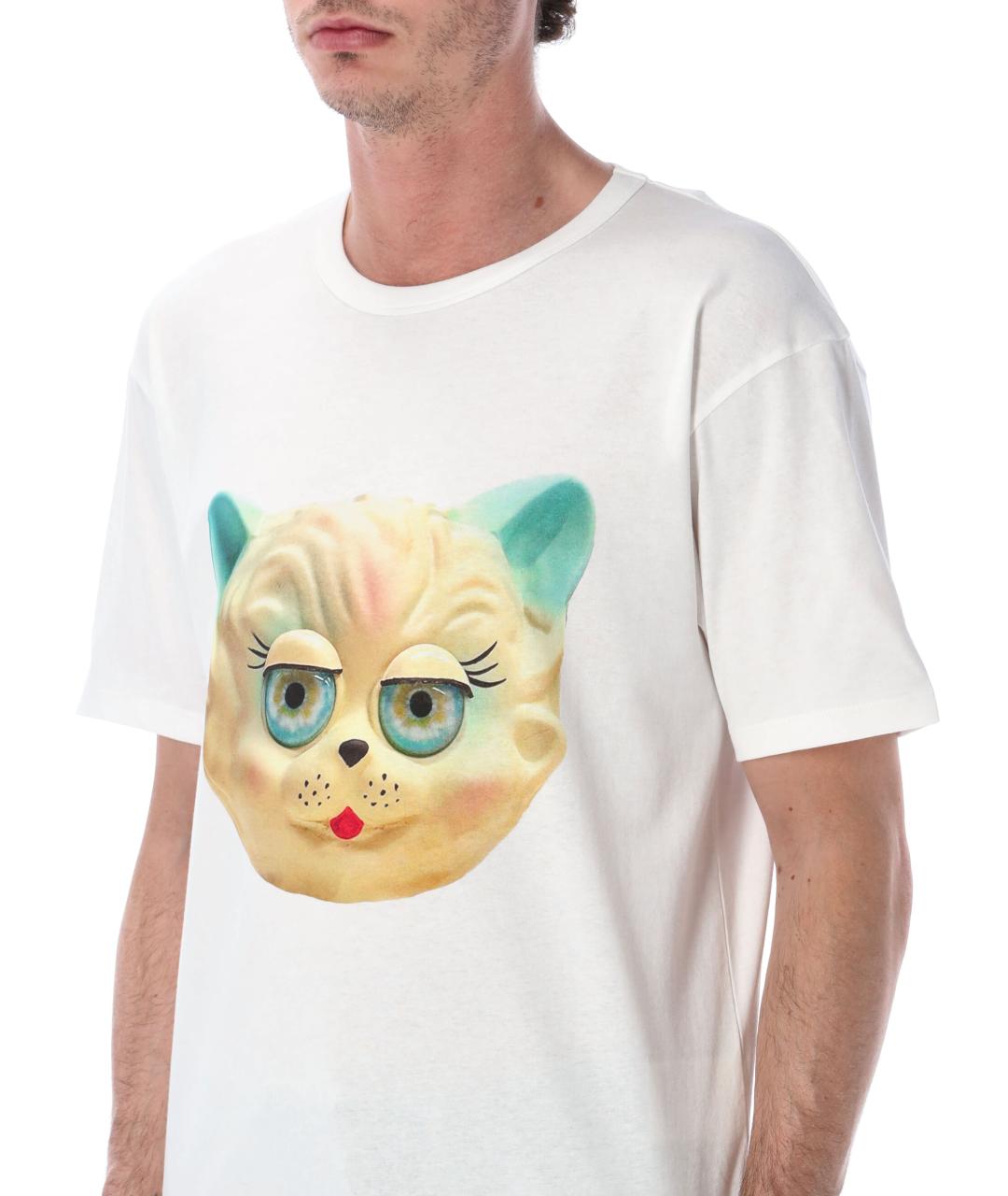 VALENTINO Белая хлопковая футболка, фото 3