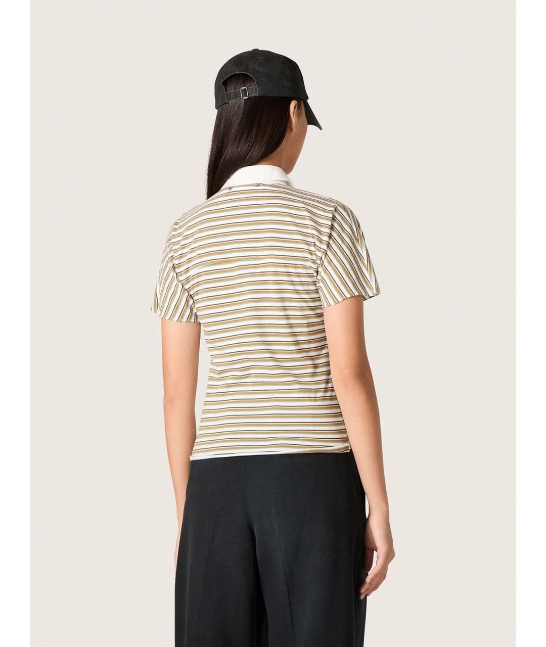 GOLDEN GOOSE DELUXE BRAND Белая хлопковая футболка, фото 5