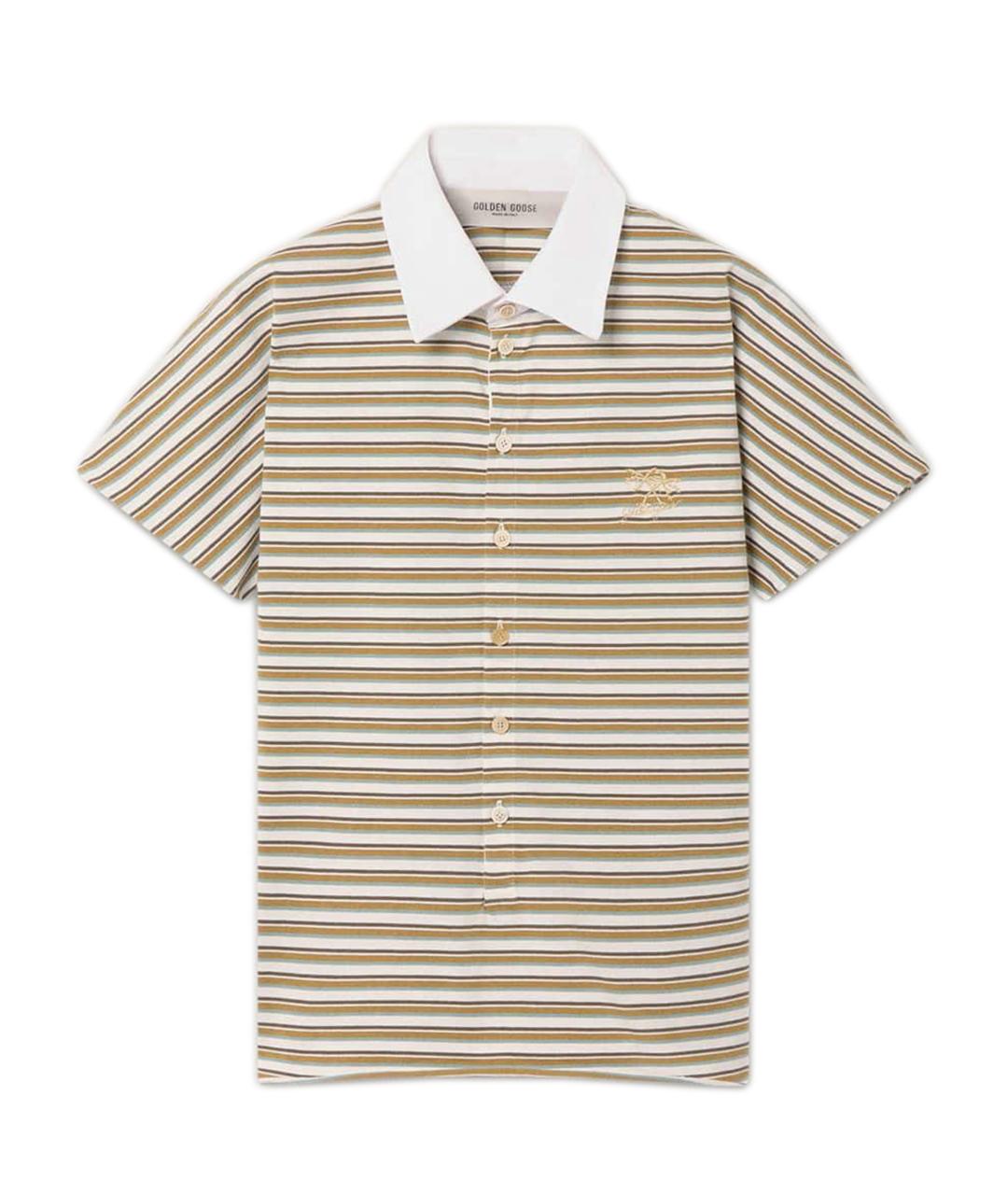 GOLDEN GOOSE DELUXE BRAND Белая хлопковая футболка, фото 1