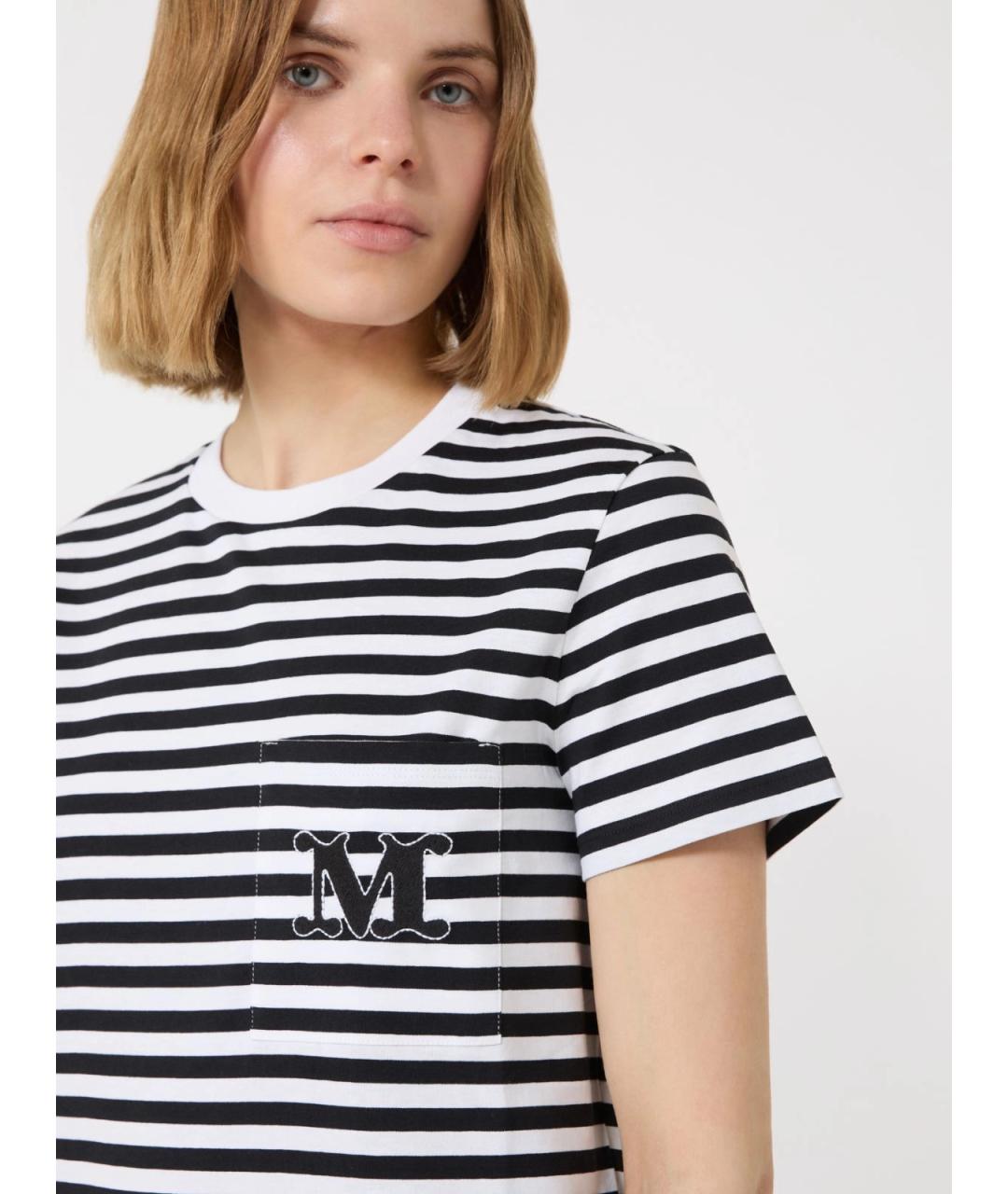 MAX MARA Черная хлопковая футболка, фото 5