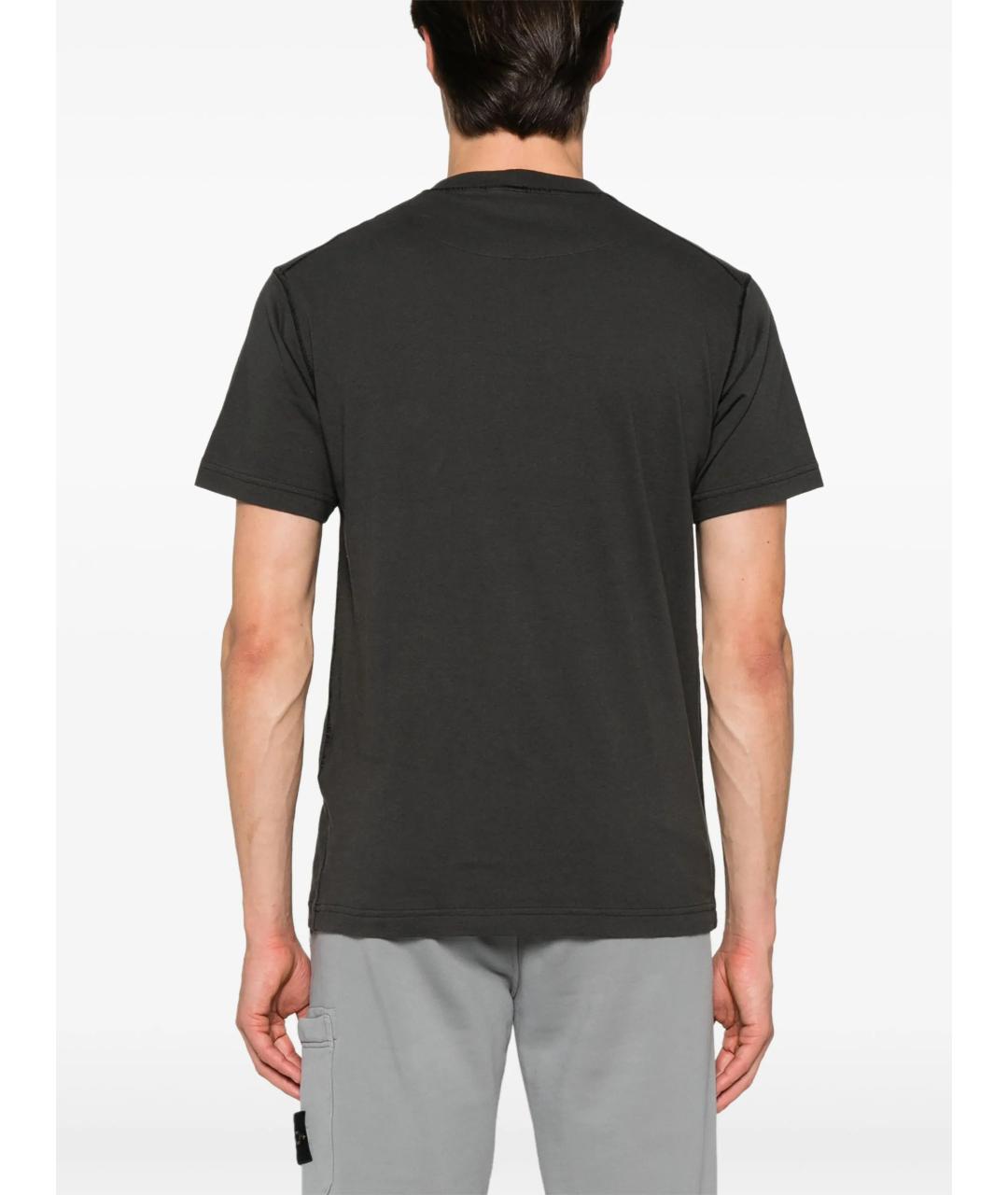 STONE ISLAND Хлопковая футболка, фото 4