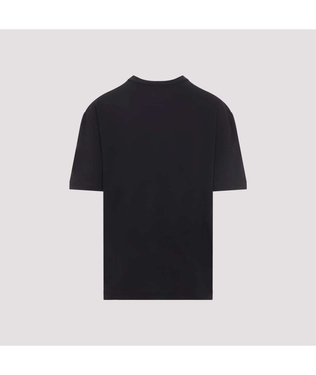 MAISON MARGIELA Черная хлопковая футболка, фото 2