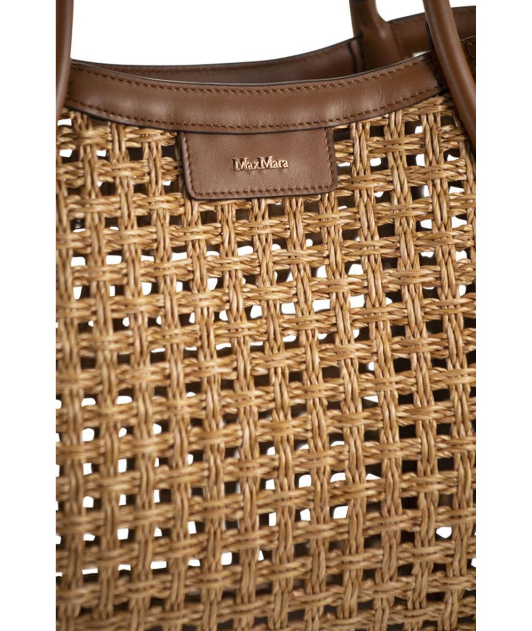 MAX MARA Бежевая синтетическая сумка через плечо, фото 5