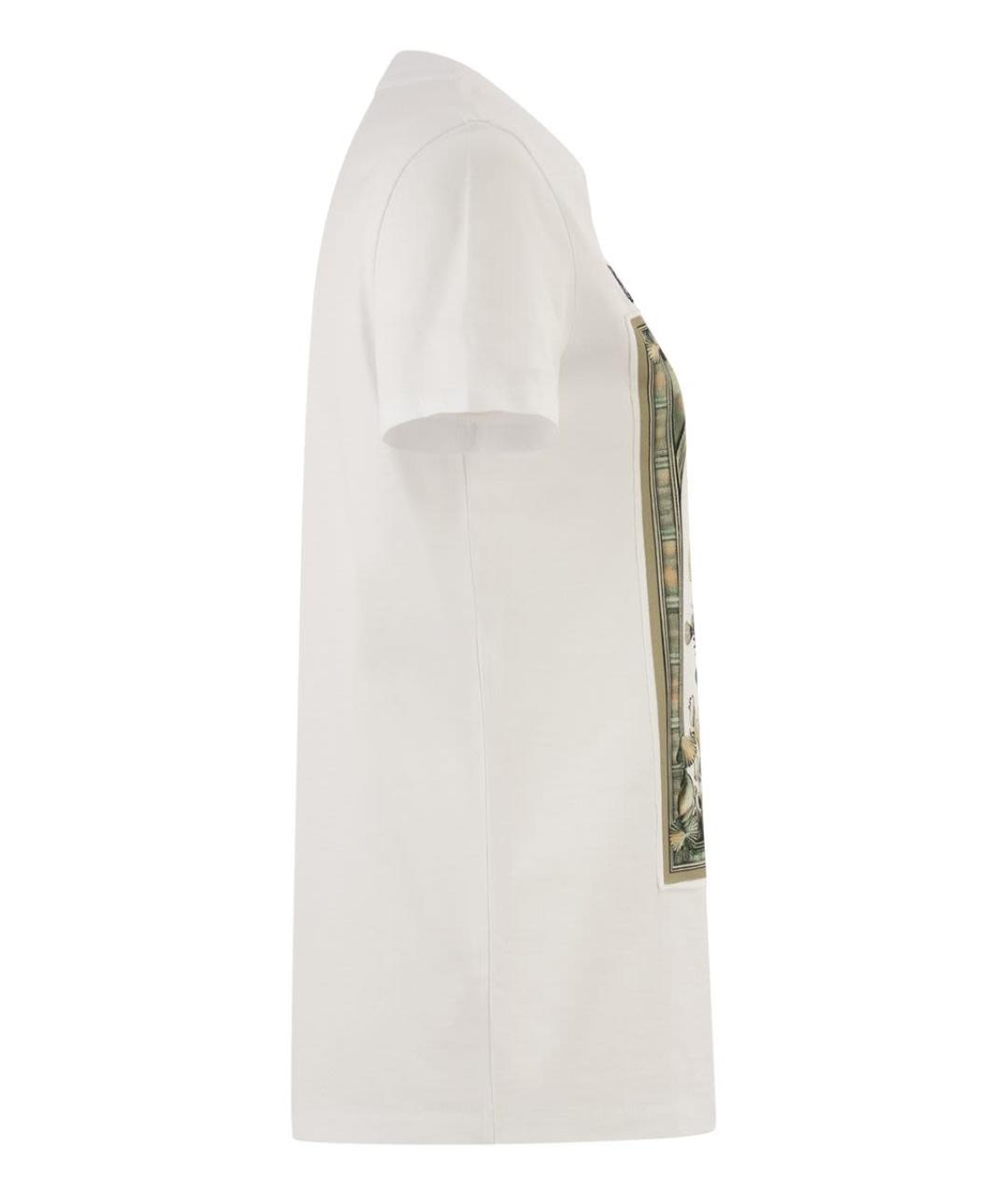 MAX MARA Белая хлопковая футболка, фото 3