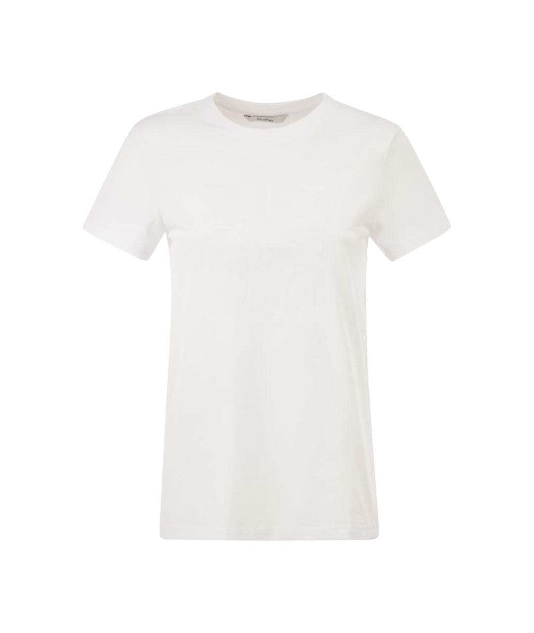 MAX MARA Белая хлопковая футболка, фото 1