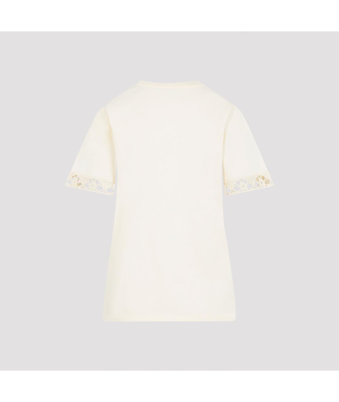 MONCLER Белая хлопковая футболка, фото 3