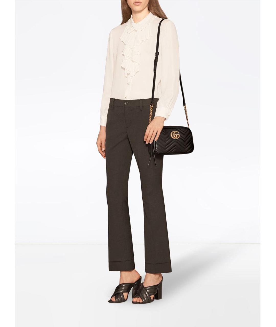 GUCCI Черная кожаная сумка через плечо, фото 2