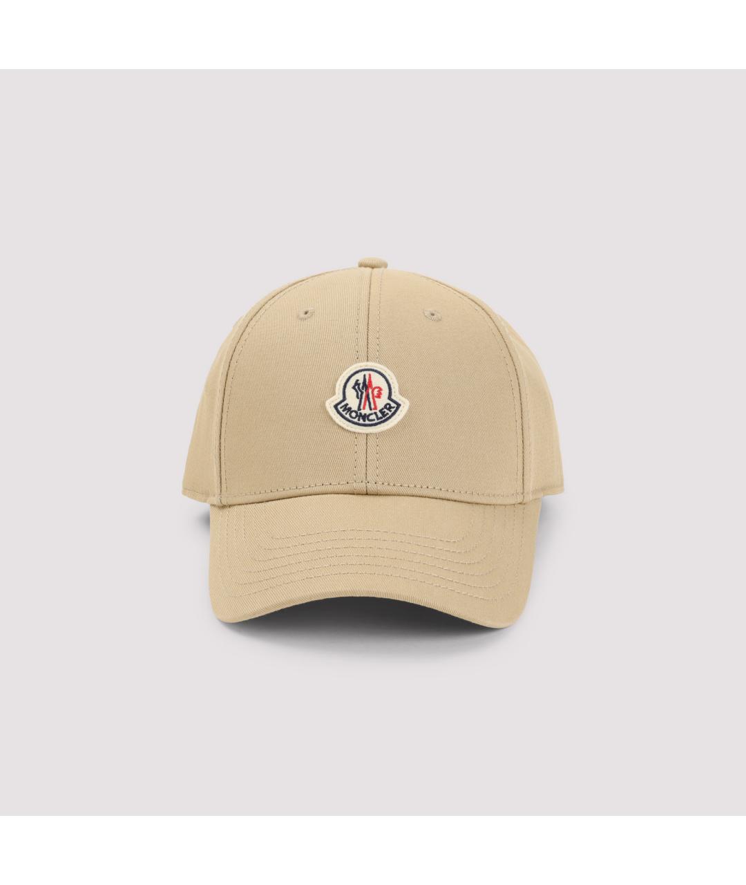 MONCLER Бежевая хлопковая кепка, фото 2