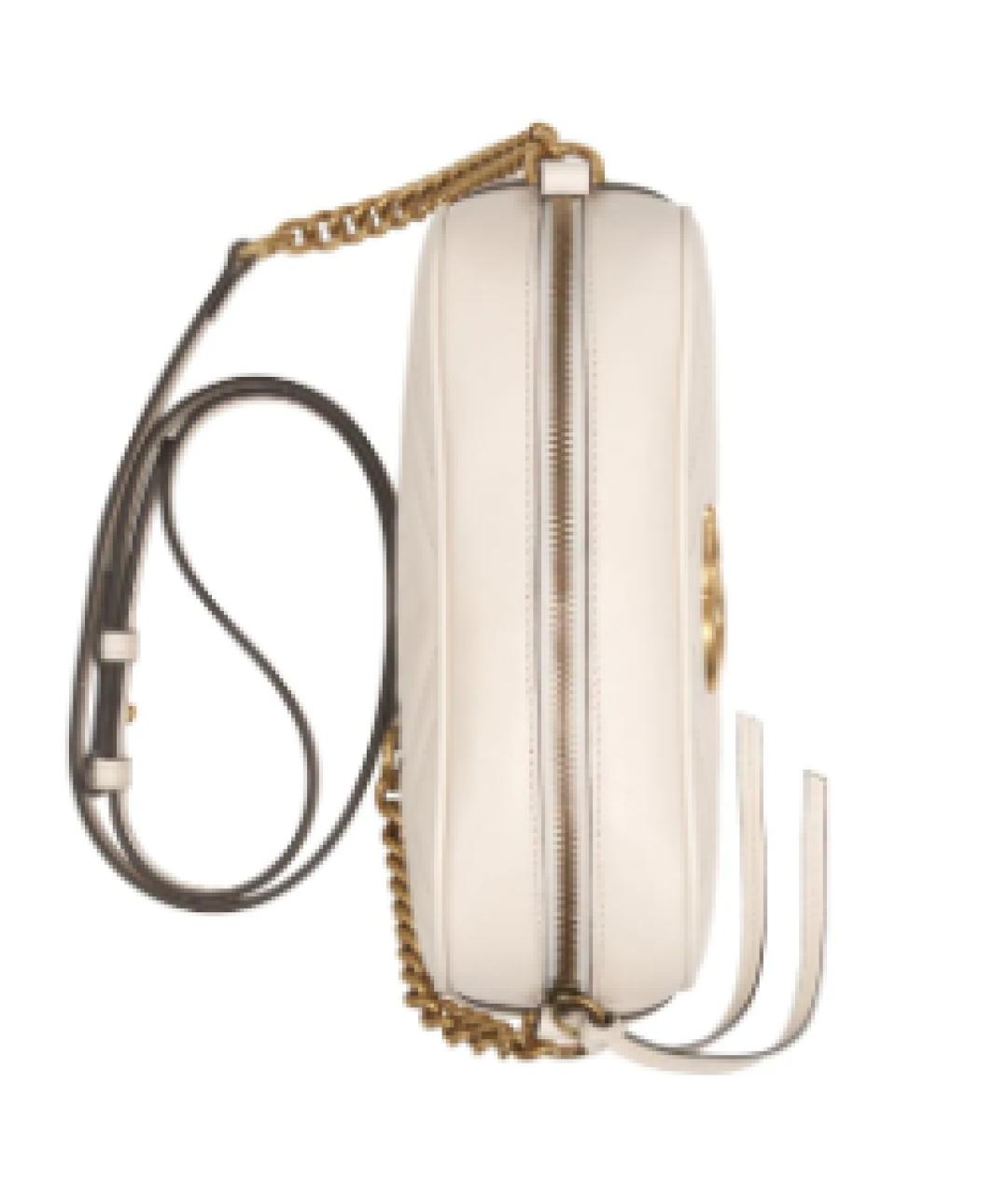 GUCCI Белая кожаная сумка через плечо, фото 4