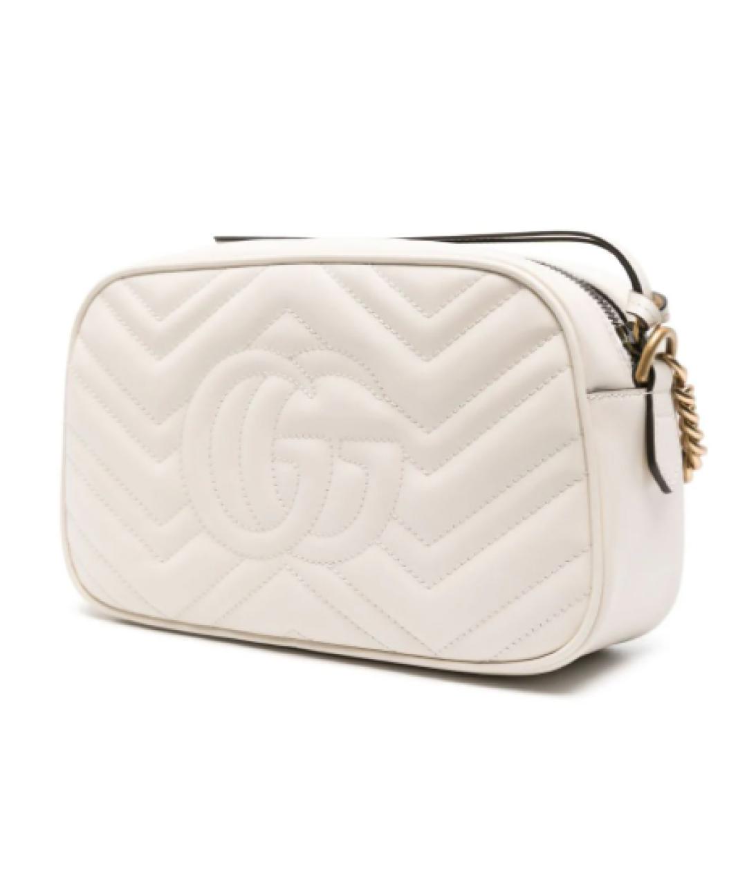 GUCCI Белая кожаная сумка через плечо, фото 3
