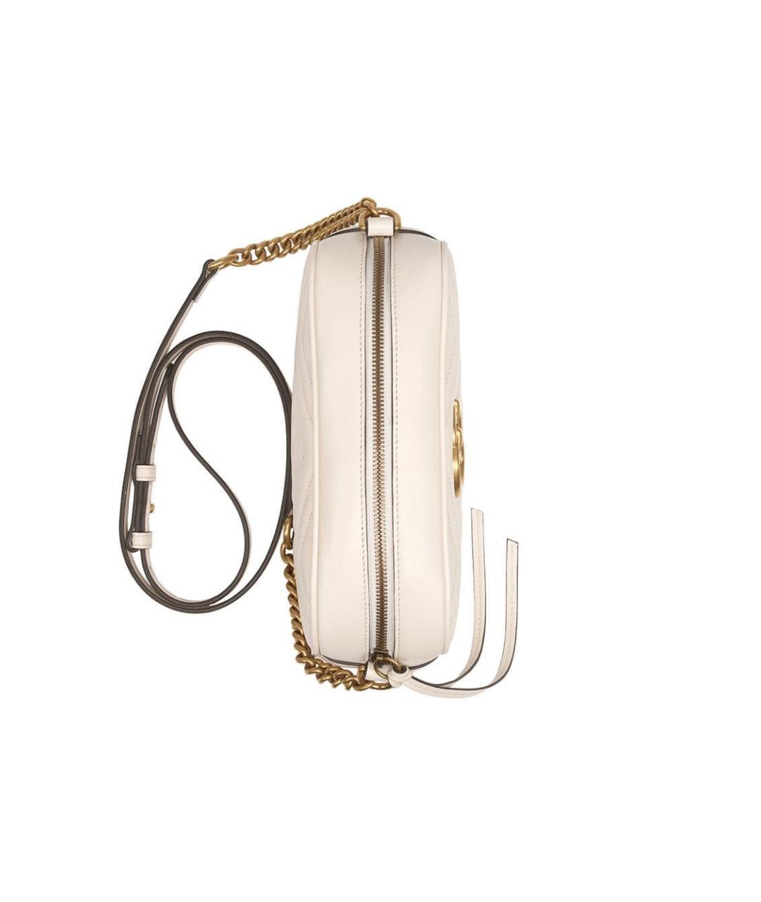 GUCCI Белая кожаная сумка через плечо, фото 5