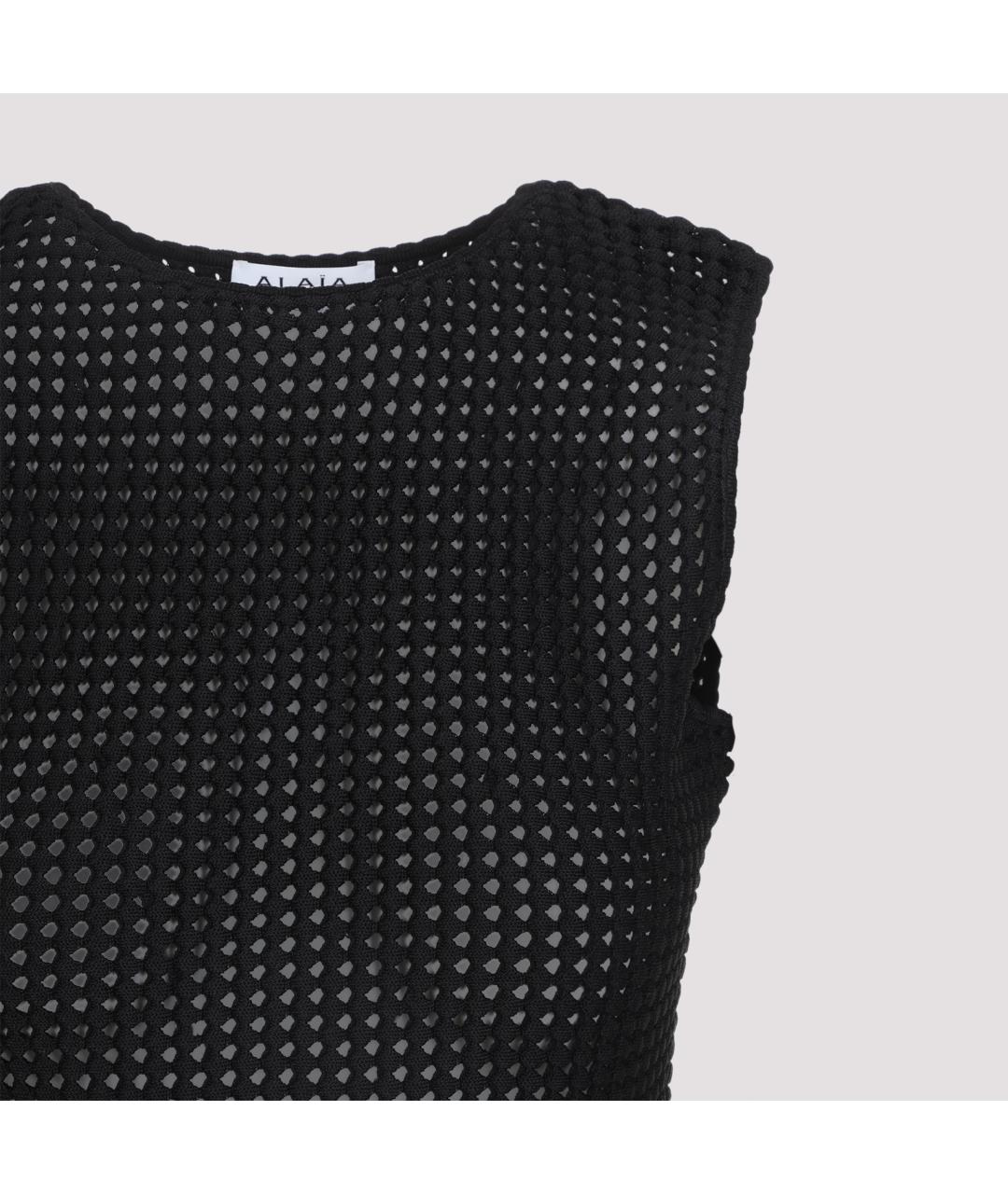 ALAIA Черная полиамидовая майка, фото 5