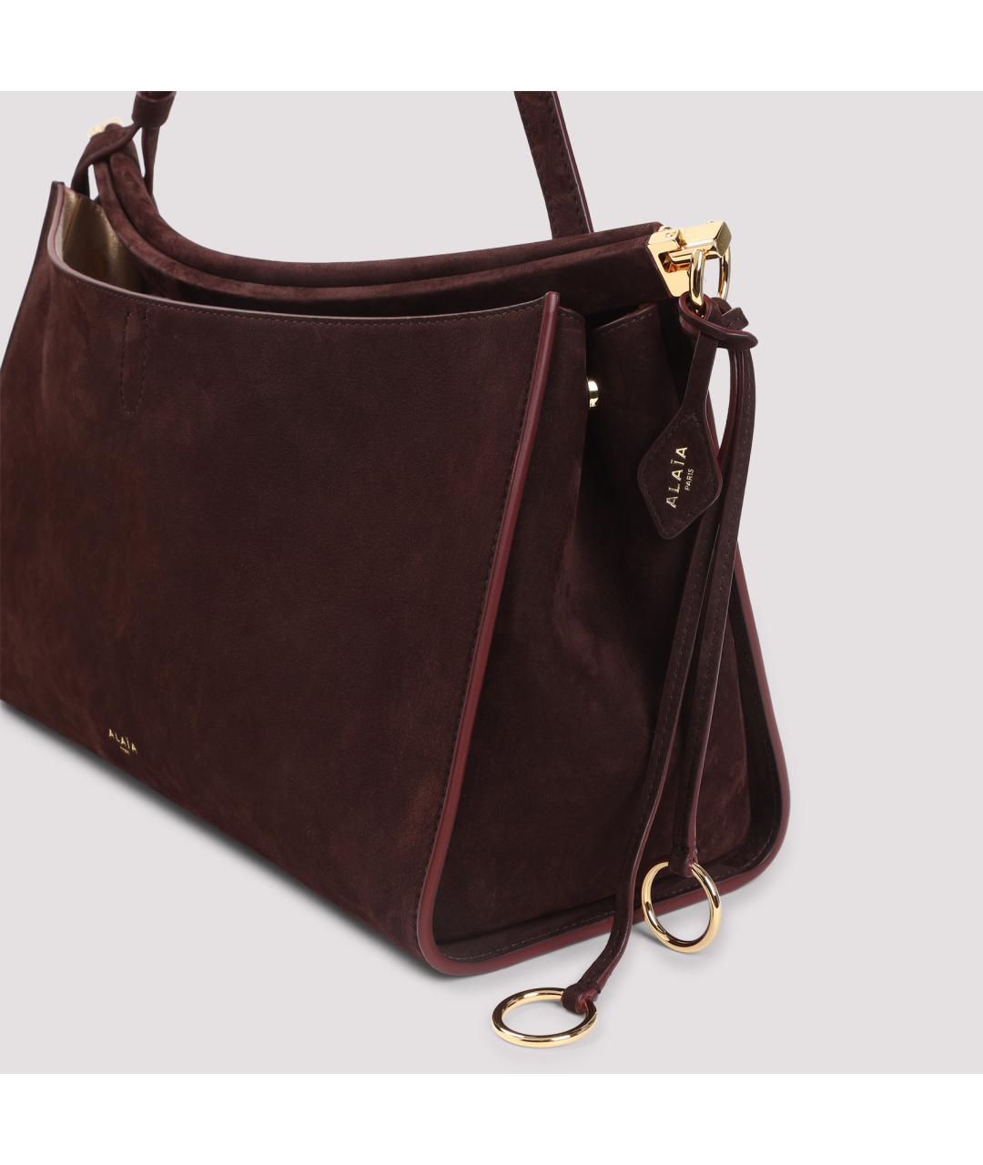 ALAIA Бордовая кожаная сумка через плечо, фото 5
