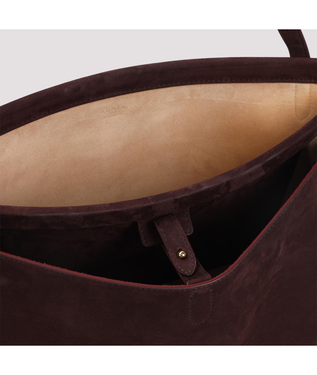 ALAIA Бордовая кожаная сумка через плечо, фото 4