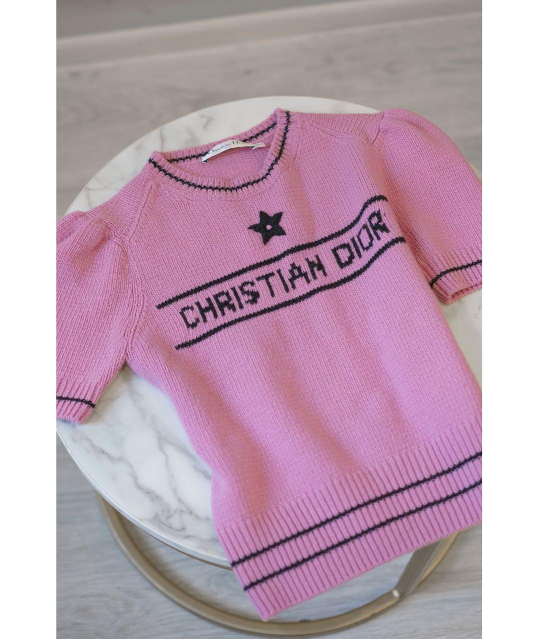 CHRISTIAN DIOR Розовый джемпер / свитер, фото 6