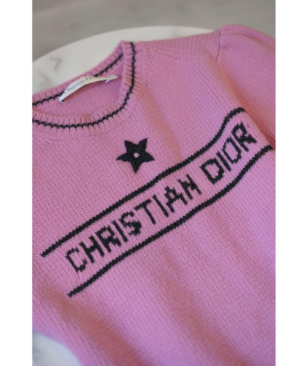 CHRISTIAN DIOR Розовый джемпер / свитер, фото 5