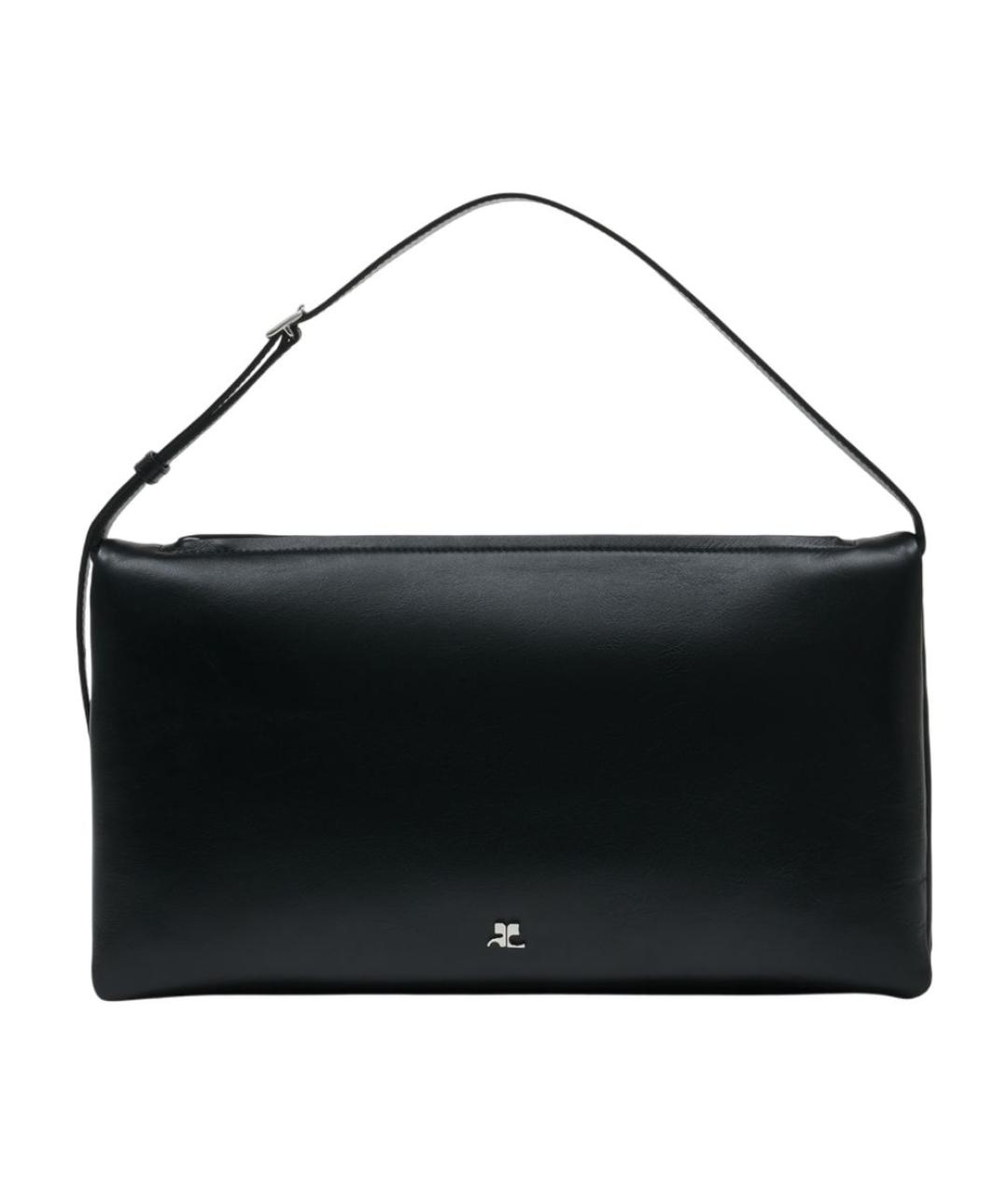 COURREGES Черная кожаная сумка через плечо, фото 1