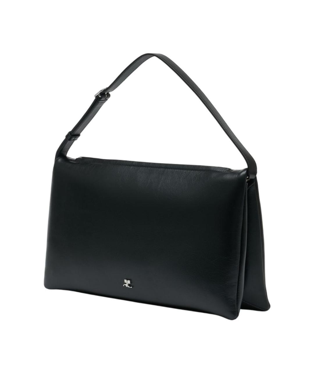 COURREGES Черная кожаная сумка через плечо, фото 2