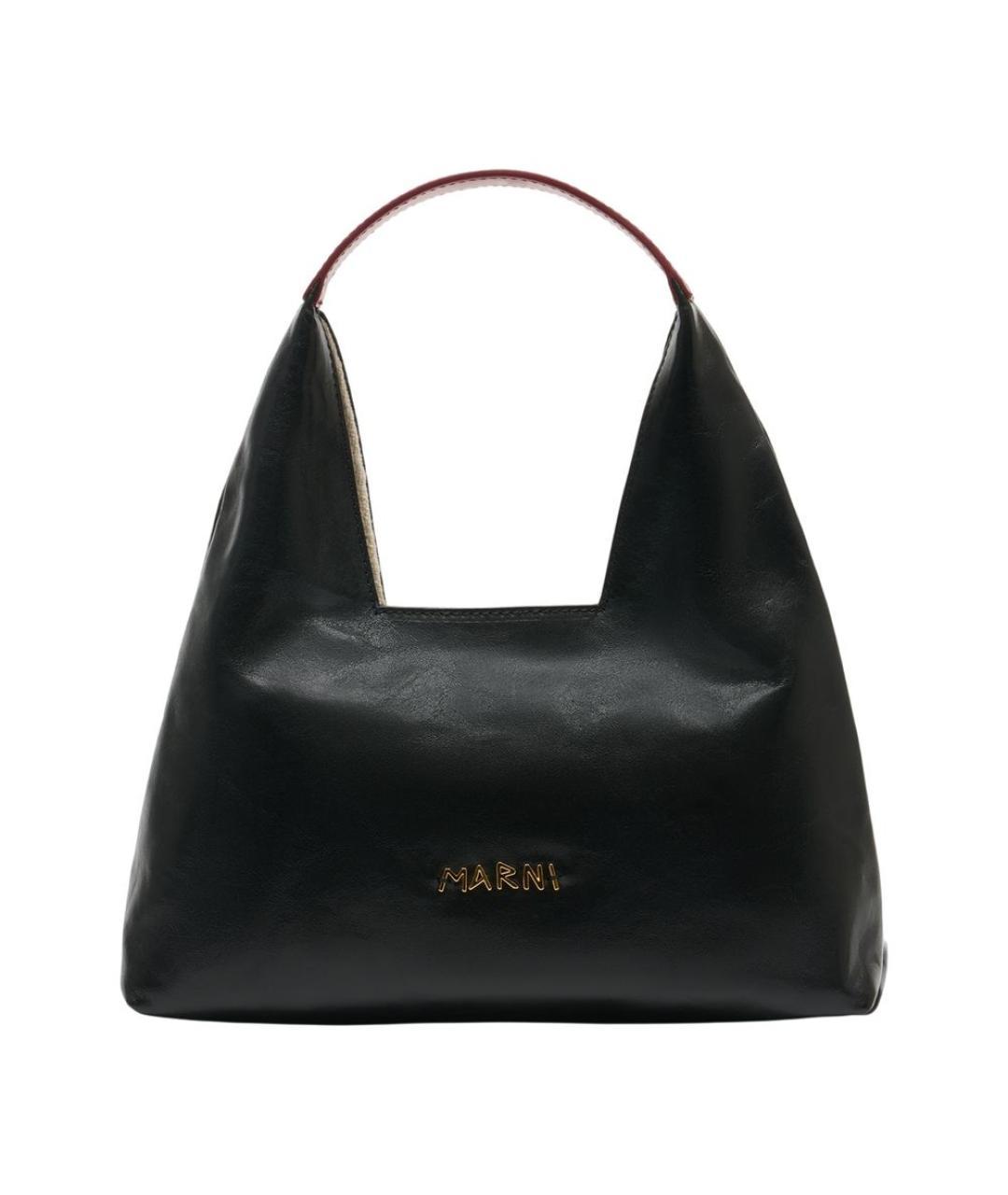 MARNI Черная кожаная сумка через плечо, фото 3