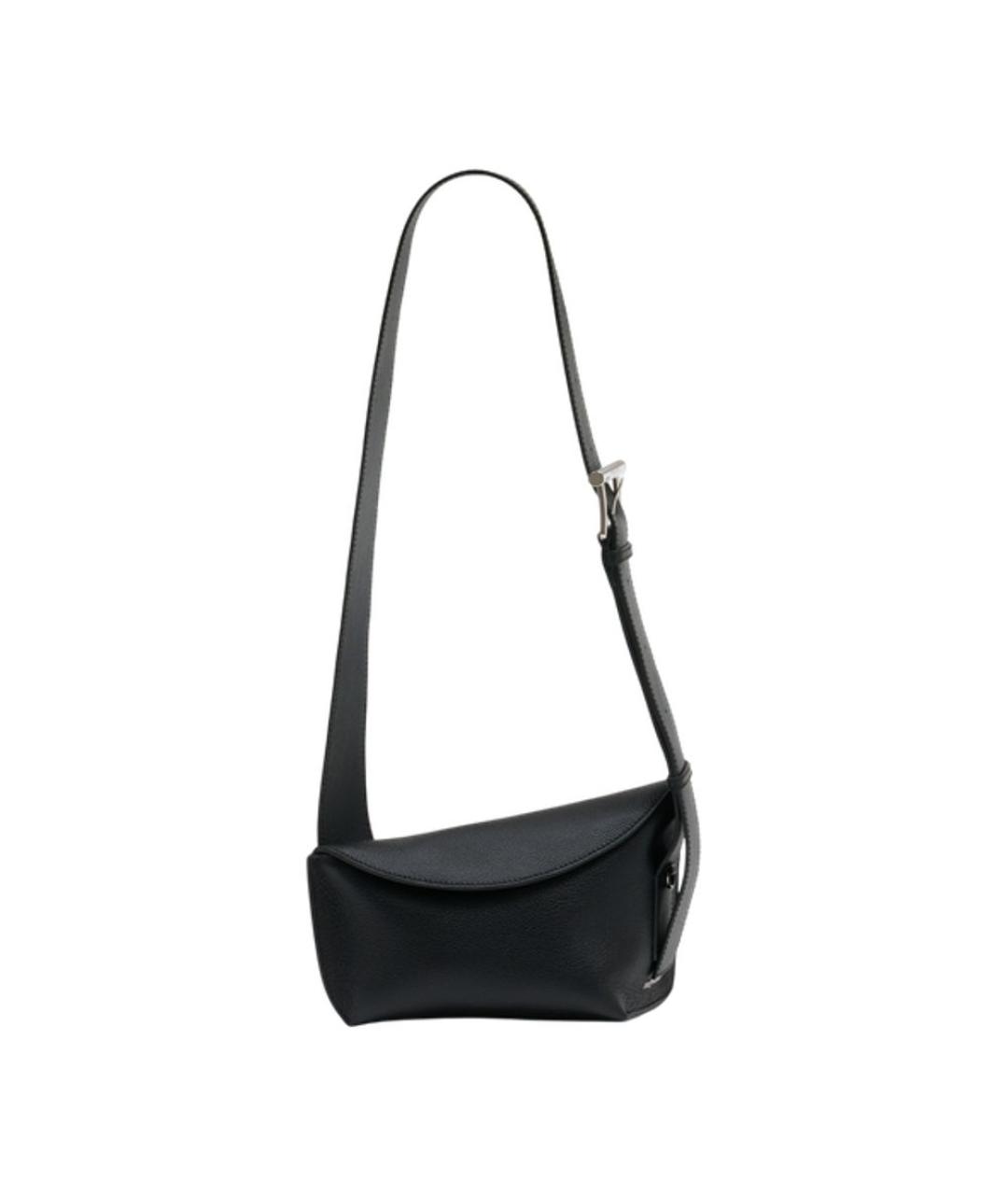 ALEXANDER MCQUEEN Черная кожаная сумка через плечо, фото 1