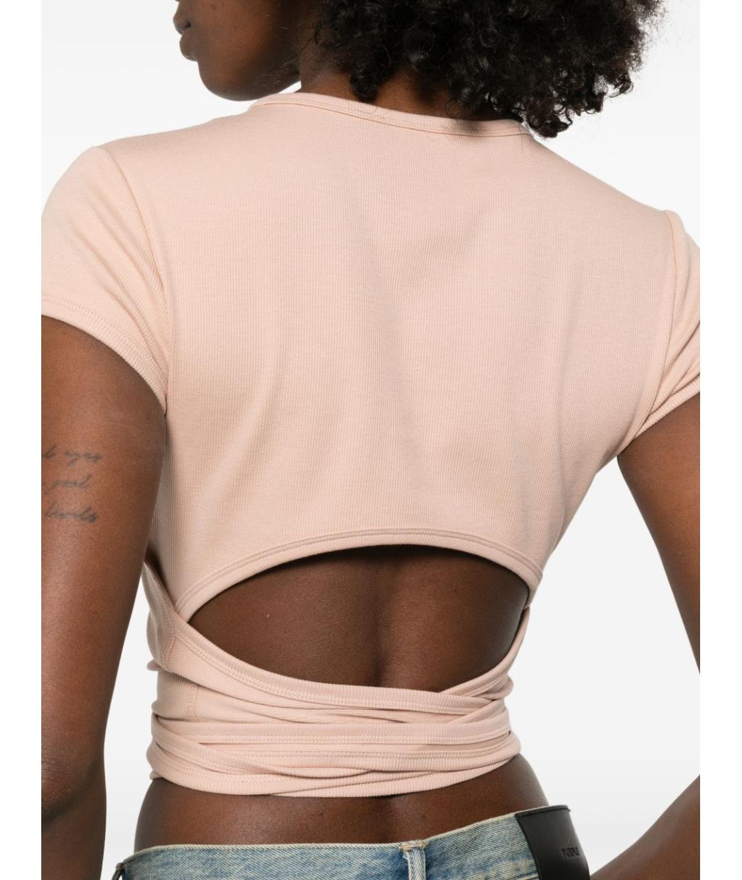 DIESEL Бежевая хлопковая футболка, фото 5