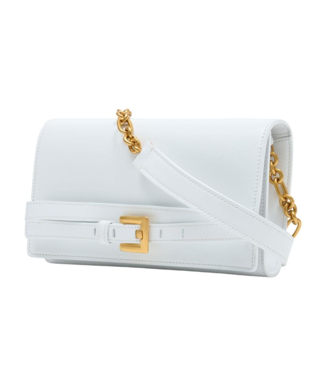 BALMAIN Белая кожаная сумка через плечо, фото 2