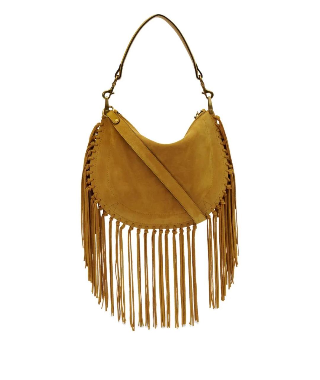 ISABEL MARANT Желтая замшевая сумка через плечо, фото 3