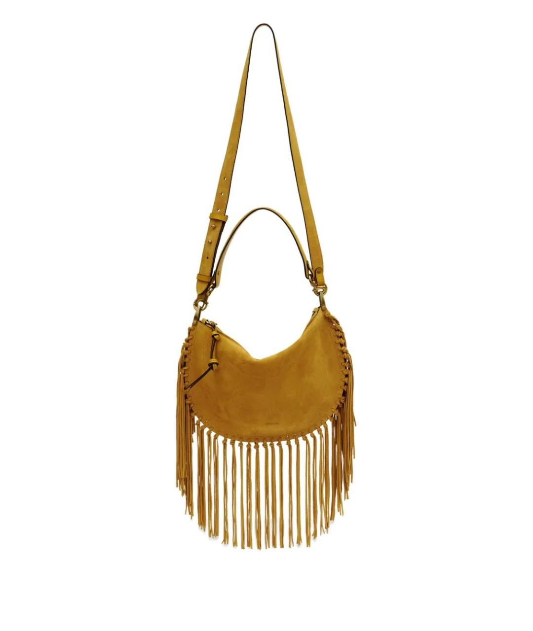 ISABEL MARANT Желтая замшевая сумка через плечо, фото 5