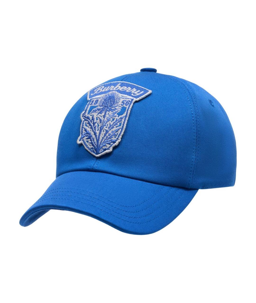 BURBERRY Синяя хлопковая кепка/бейсболка, фото 1
