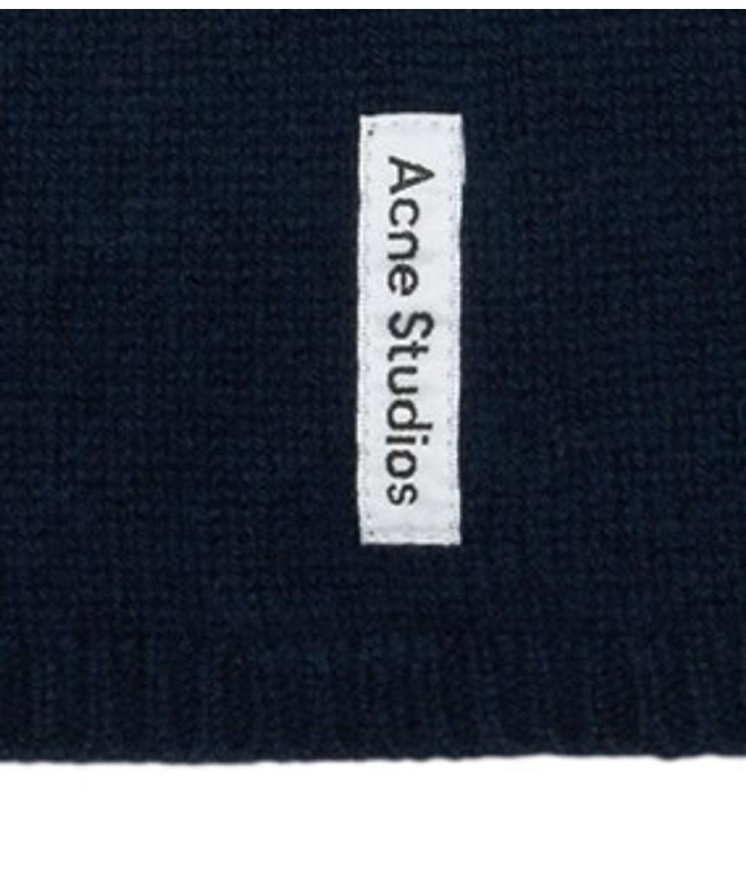 ACNE STUDIOS Синяя кашемировая шапка, фото 2