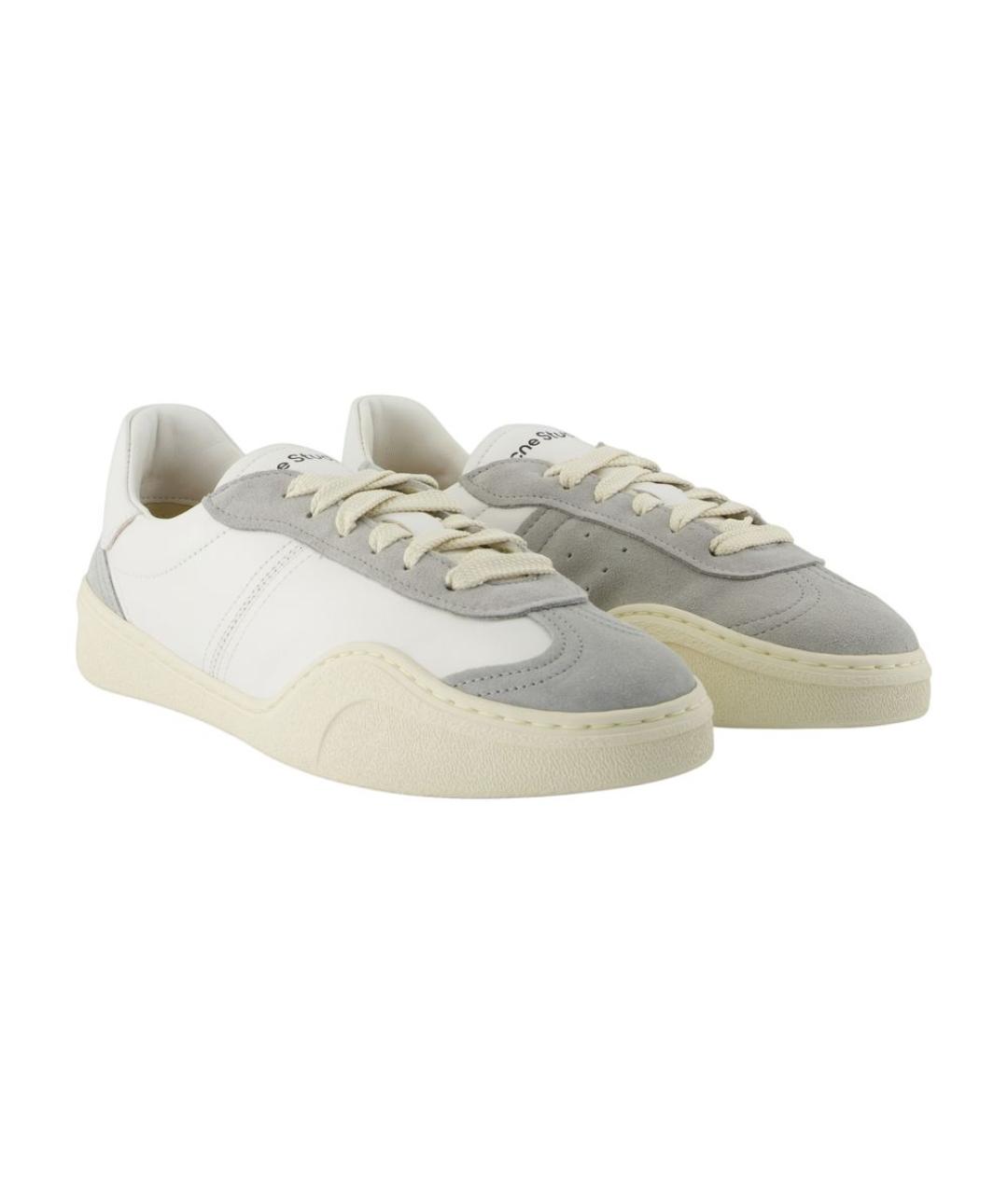 ACNE STUDIOS Белые кожаные низкие кроссовки / кеды, фото 2