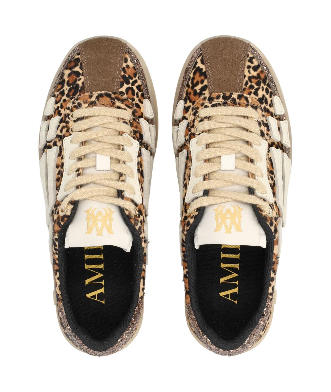 AMIRI Коричневые кожаные кеды, фото 2