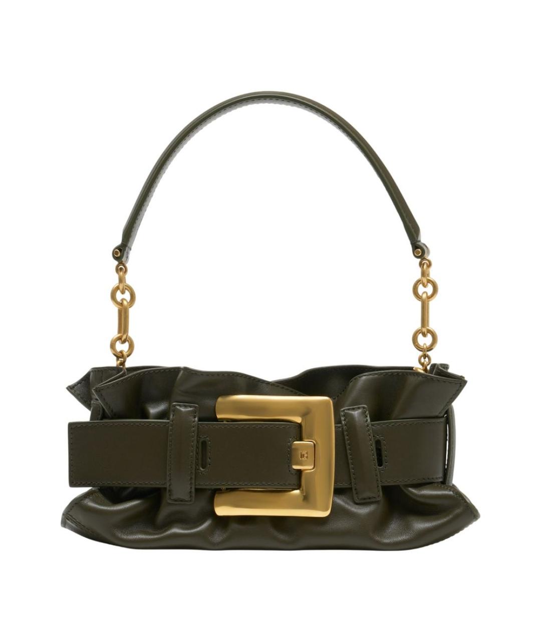 BALMAIN Зеленая кожаная сумка через плечо, фото 1