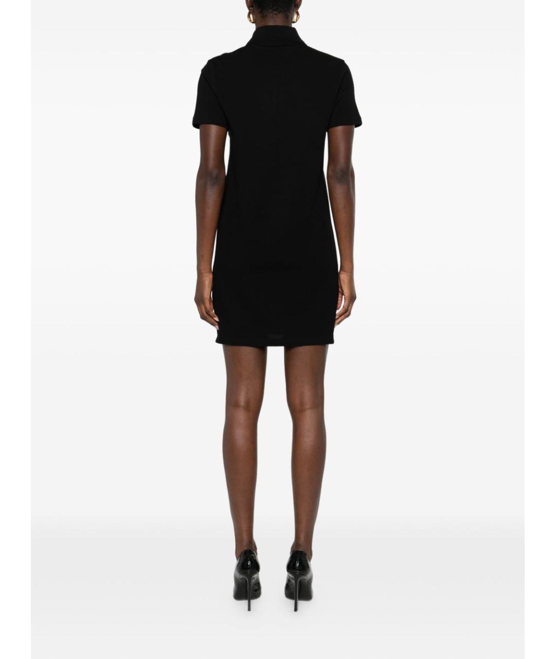 SAINT LAURENT Черное хлопковое повседневное платье, фото 5