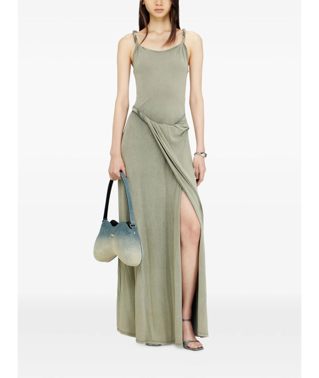 DIESEL Зеленые повседневное платье, фото 2