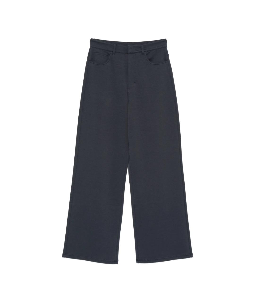 'S MAX MARA Синие хлопковые прямые брюки, фото 1