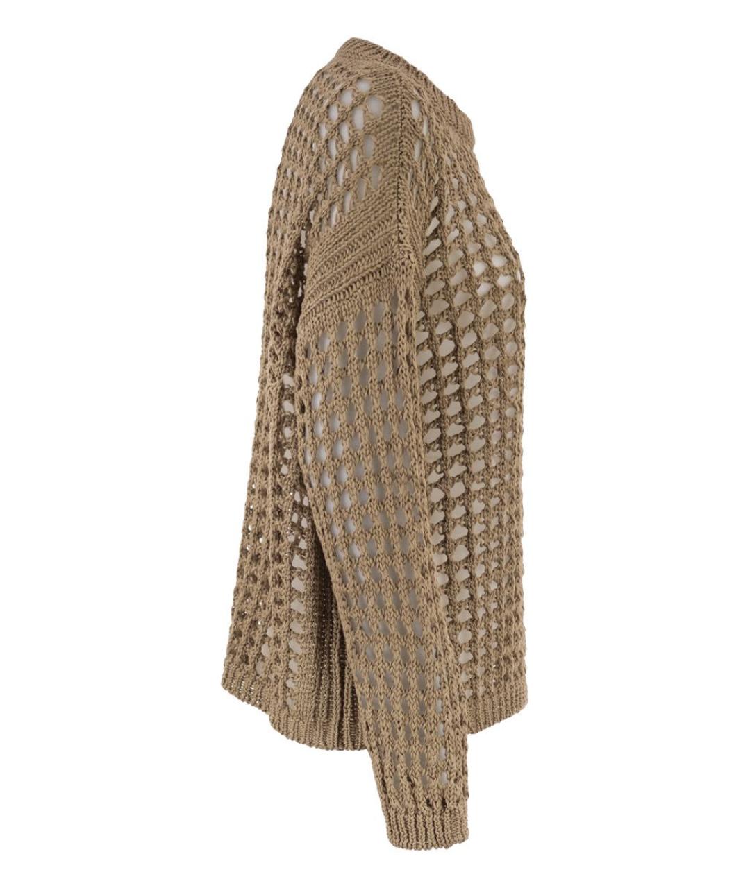 MAX MARA Коричневый хлопковый джемпер / свитер, фото 3