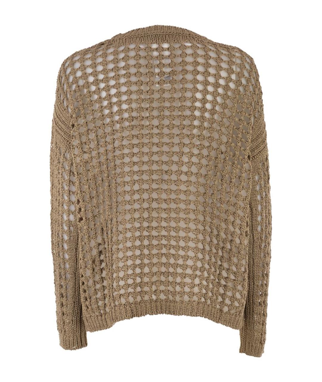 MAX MARA Коричневый хлопковый джемпер / свитер, фото 2