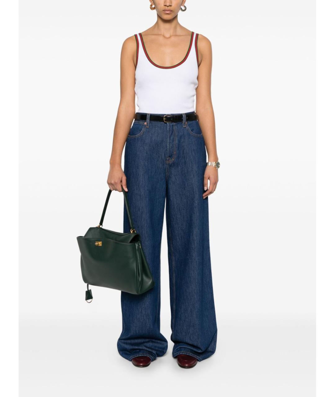 GUCCI Белая хлопковая майка, фото 3