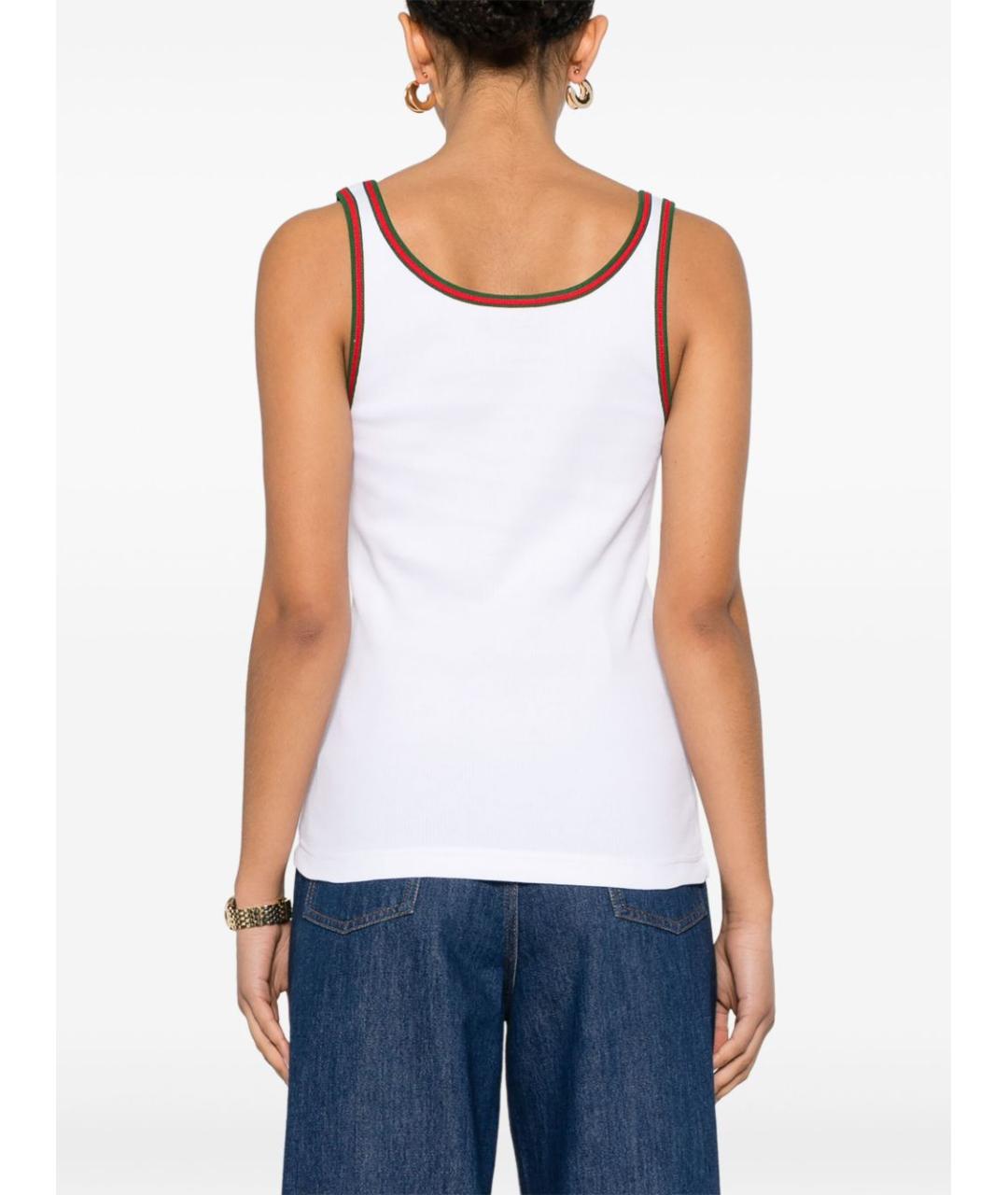 GUCCI Белая хлопковая майка, фото 5