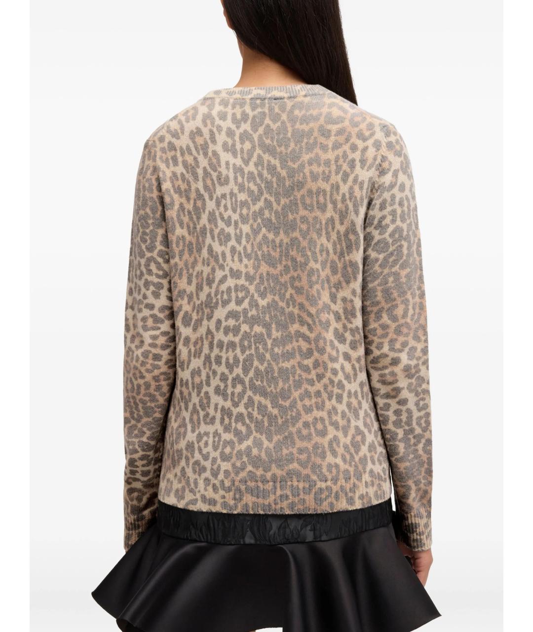 GANNI Бежевый шерстяной джемпер / свитер, фото 4