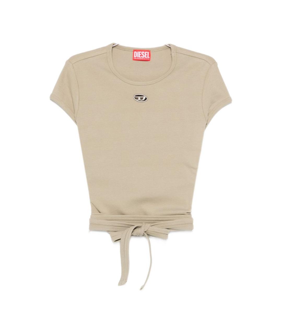 DIESEL Зеленая хлопковая футболка, фото 1